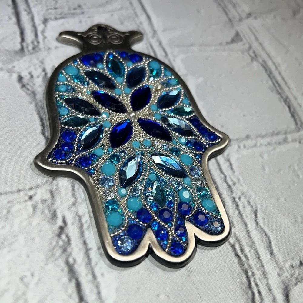 Lenox Blue Brilliance Good Luck Hamsa Wall Plaque - Picture 2 of 13